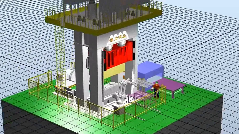 Hydraulic Press Working Animation